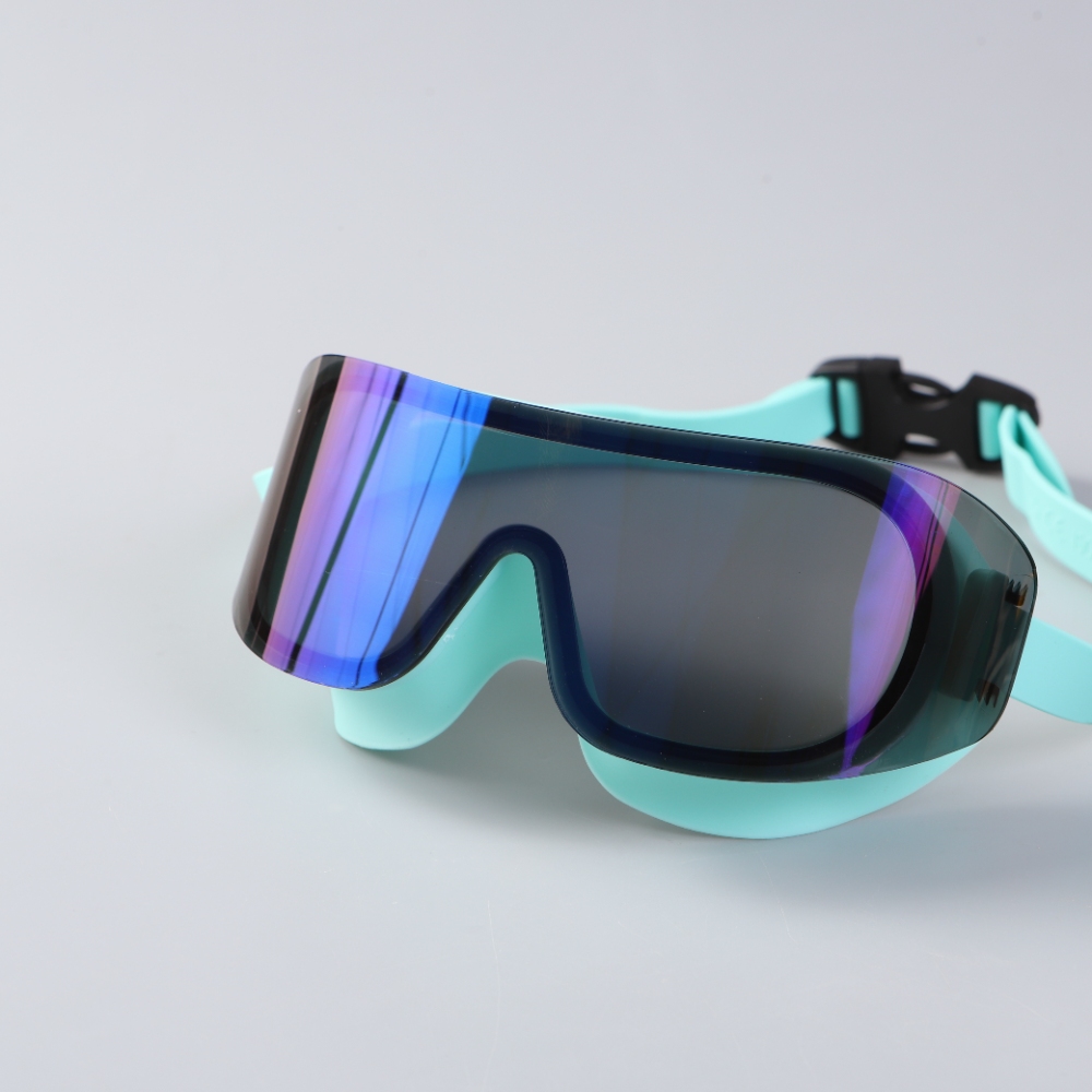 Large Frame Adult Swimming Goggles Anti-fog Anti-uv PC Lens 