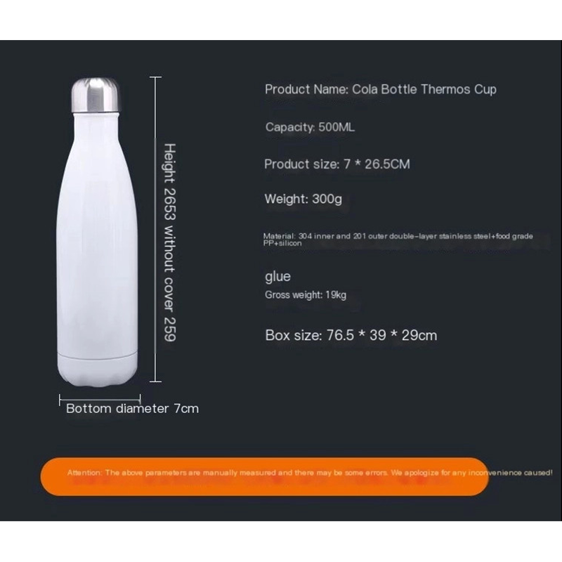 Double Wall Thermal Vacuum Cola Bottle